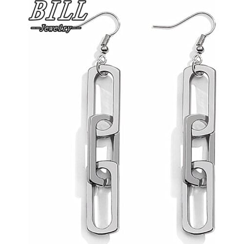 Hyperbole Drop Earrings Big Chain Fashion Jewelry boucle d'oreille Women Long Dangle Brincos Bijoux American & European