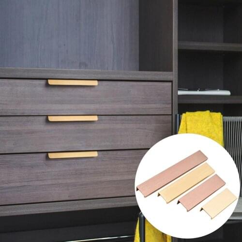 Gold Aluminum Hidden Handle Tatami Handles Rotating Platform Invisible Handle for Kitchen Drawer Pull Cabinet