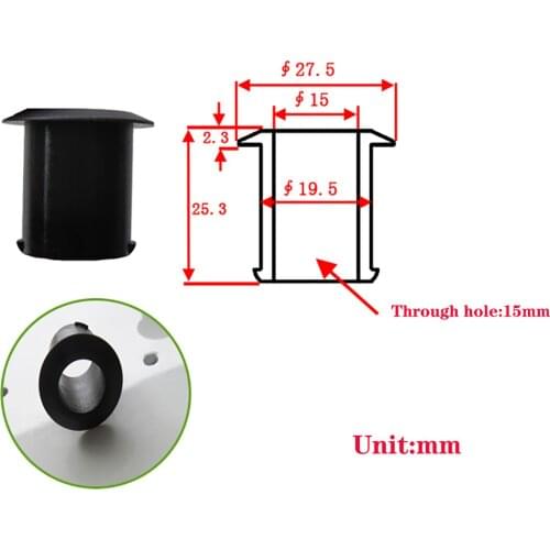 1Pcs Black/White 15mm Silicone Rubber Caps T Type Plug Cover Snap-on Gasket Protect Caps Through Coil Seal Stopper