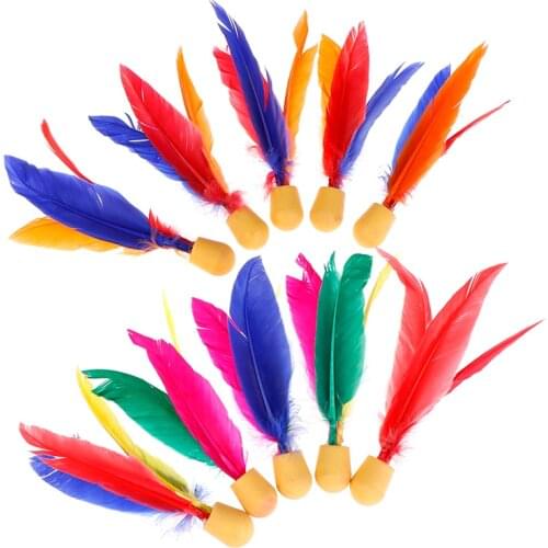 Jianzi Footbal Foot Kick Handwheel Feather Shuttlecock China 10pcs Fitness Entertainment for Physical Exercise / Gmarty