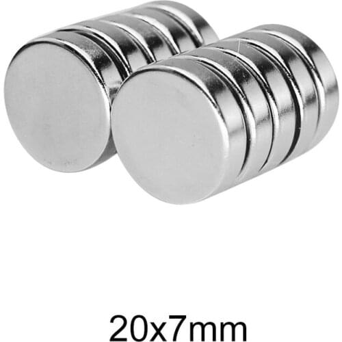 2/5/10/20/30PCS 20x7 mm Strong Powerful magnets NdFeB 20mm X 7mm Round Neodymium Magnet N35 Permanent Magnet Disc 20*7 mm