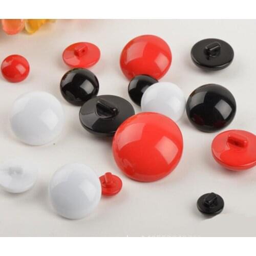 20pcs/lot Rushed Limited Decorative Buttons Scrapbooking Wooden Buttons 10mm-34mmm Black White Red Mushroom Button Coat Sweater