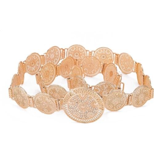 2021 Apr Middle East style Belt metal chain waistband long adjustable length wedding caftan dress belt