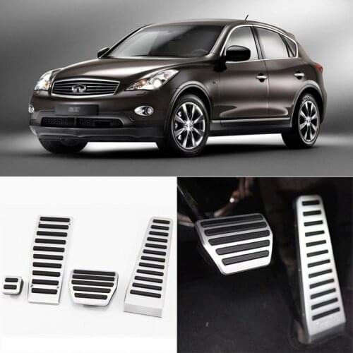 Brand New 4pcs Aluminium Non Slip Foot Rest Fuel Gas Brake Pedal Cover For Infiniti EX AT 2008-2013