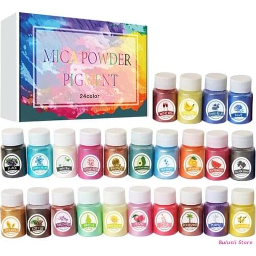 Color Pigment Powder Art Making Set Lip Gloss Nails Bath Bombs Slime Easy to Use AXYD