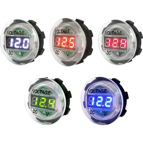 DC 12V LED Panel Digital Car Motorcycle Voltmeter Battery Capacity Display Voltmeter for Boat Truck Voltage Meter Accessories