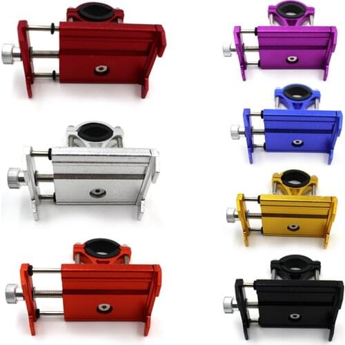 Motorcycle Phone Holder CNC Aluminum Alloy E-bike Shockproof Fixed Navigation Holder 360 degrees Rotatable Mobile Phone Holder