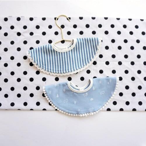 Infant Baby Cotton Bibs Drooling Towel Children Burp Cloths Round Fake Collar Accessories Kids Supplies
