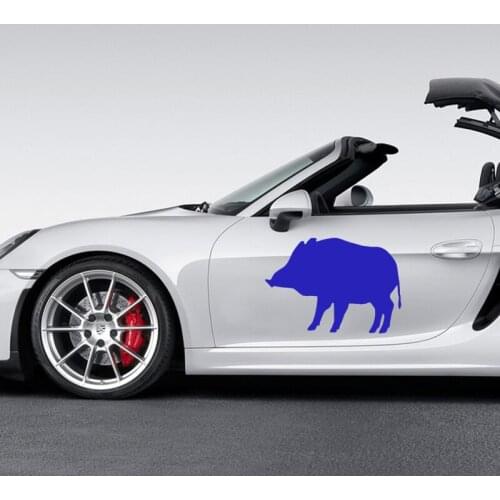 EmpireYing 3 Size 8 Colors Robust Wild Boar Hunting Life Art Car Stickers Bumper Door Kayak Automotive Exterior Vinyl Decal Gift