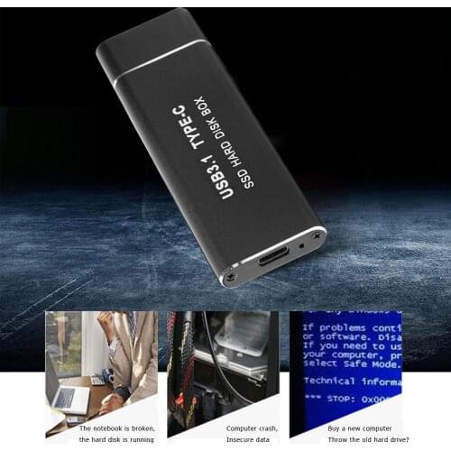 Hot Sale External Solid State Drives USB3.1 Type-C SSD Hard Disk Mobile Box Case M.2 NVMe Solid State Drive Enclosure