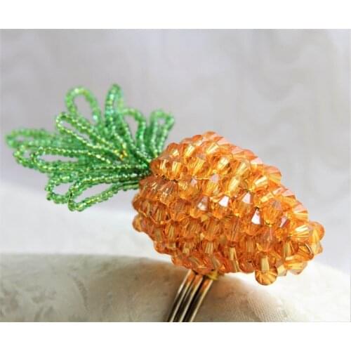 Crystal diamond Fruit cheap napkin ring, napkin holder for wedding, napkin decoration
