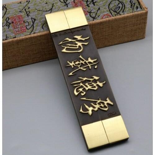 Brush Pen Painting Brass Paperweight Embossed Pisa Papeles 2pcs Paperweights Chinese Classical Xuan Paper Pressing Props