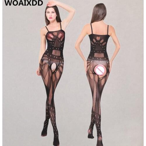 Plus Size XXXL Women Sex Body Suit Bodystockings Sexy Fishnet Mesh Erotic Babydoll Teddy Bodysuit Lingerie Porno femme Underwear