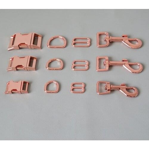 50Sets/Lot Metal D Ring Carabiner Buckle Tri Glides Belt Loop Hook Hardware For Cat Dog Collar Paracord Lobster Clasp Accessory