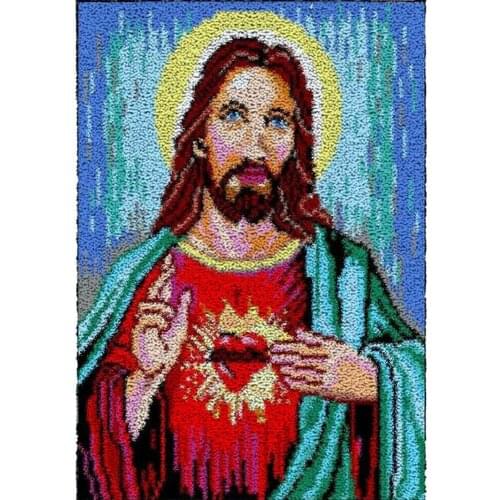 Carpet embroidery set with Pre-Printed Pattern Latch hook kit for adult Home decoration Hobby and Tapestry needlework Religion