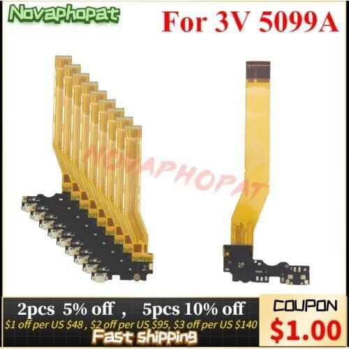 Novaphopat For Alcatel 3V 5099 A 5099A USB Dock Charging Charger Port Connector Plug With Microphone Flex Cable Board