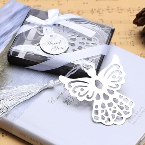 New Cartoon Angel Bookmarks With Tassels Vintage Feather Metal Eagle Book Markers Peerless Sliver Bookmarks For Adults Kids