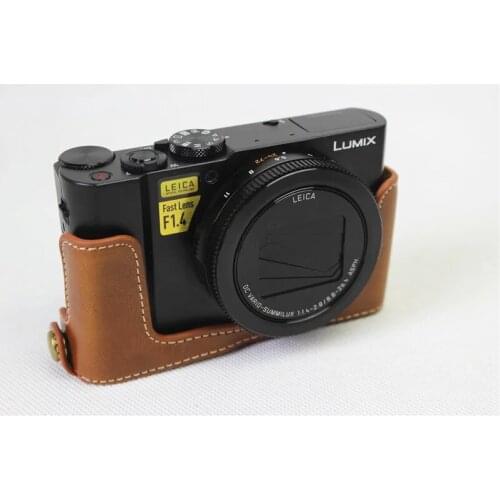 NEW PU Leather Half Case for Panasonic LX10 Digital LX10 Camera bag Brown/Black/Coffee
