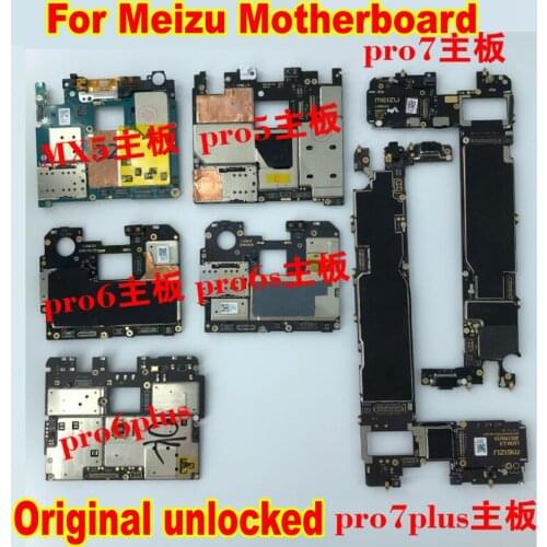 Original Unlock Motherboard For Meizu Pro 5 Pro6 Pro 6S Pro 6 Plus Pro 7 Pro7 Plus MX6 Mainboard Circuits Card Fee Flex Cable