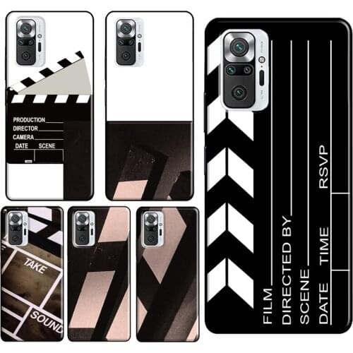 Film Movie Clapperboard Clapper Board For Xiaomi Redmi Note 10 8 9 Pro Note 8T 9S Phone Case For Redmi 9T 9A 9C 8A 7A K40 Cover