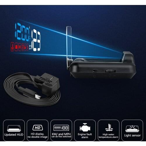 OBD2 Hud Head-Up Display Gauges Projection Digital Car Speedometer Fuel Mileage On-board Computer Auto Electronics Accessories
