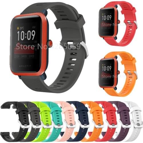 20mm Colorful Silicone Band Strap For Amazfit Bip S/Bip U/GTS 2 Smart Watch Wristband For Xiaomi Huami GTS BIP GTR 42mm Bracelet