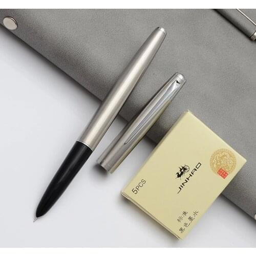 JINHAO 911 Fountain Pen Ink Steel Financial Tip 0.38mm Extremely Fine Calligraphy Pen Nib Stainless Student Writing Tools Office