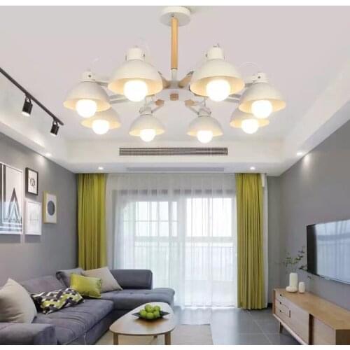 Nordic Modern 180 Degree Steering Chandelier E27 LED Wrought Iron Chandelier for Kitchen Living Room Bedroom Restaurant Hotel
