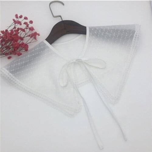 Women Solid Color White Fake Collar Blouse Formal Dress False Collar 2021 Detachable Shirt Collar Blouse Top Clothes Accessories