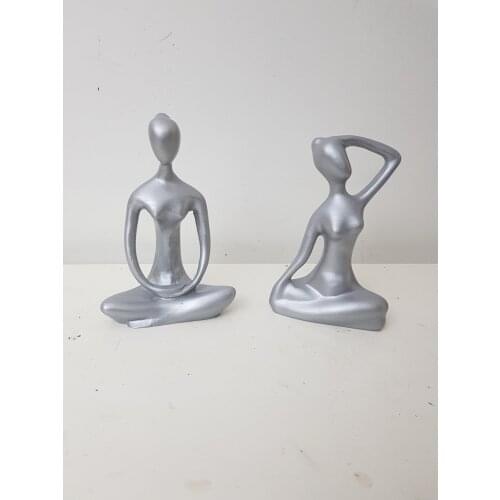 AROSE 2Lİ YOGACI WOMEN SILVER HOME OFFICE DECOR