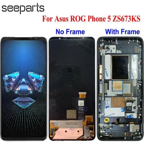 For Asus ROG Phone 5 ZS673KS LCD Display Touch Screen Digitizer Assembly For Asus ZS673KS LCD Display