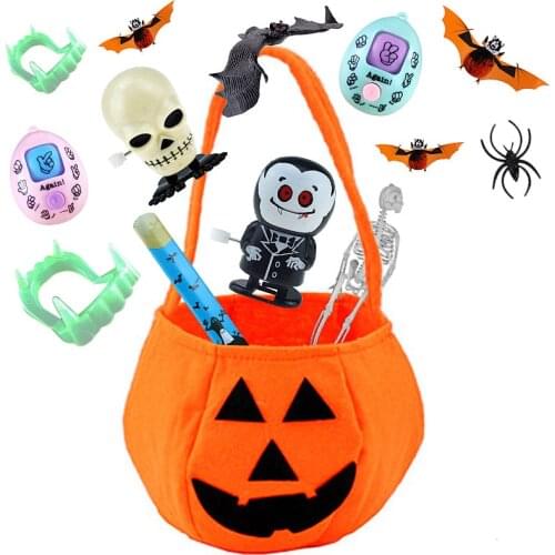 16pcs Halloween Lucky Box Funny Scary Spider Skeleton Mysterious Gift Box Game Spoof Toy For Halloween Christmas Surprise Gift