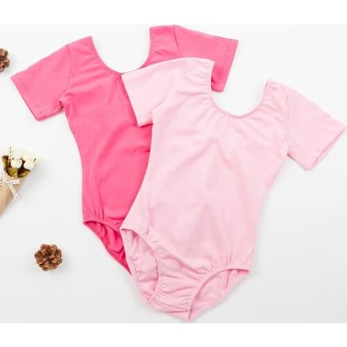 2018 Ballet Dress Children Girl Dance Clothing Kids Ballet Costumes Dancewear short sleeved spandex gymnastics leotard for girls