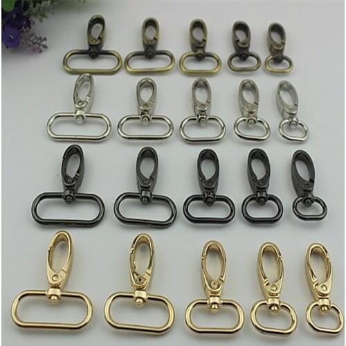4Pcs Metal Leather Belt Strap Bag Buckles Metal Clasps Lobster Dog Collar Keychain Swivel Trigger Clips Snap Hook DIY Accessorie