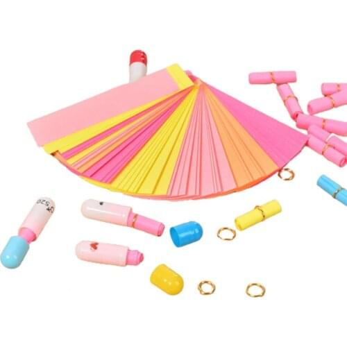 50/100 Pcs Colorful Romantic DIY Love Letter Note Capsule Confession Wishing Bottle Birthday Party Festival Gifts Supplies Decor