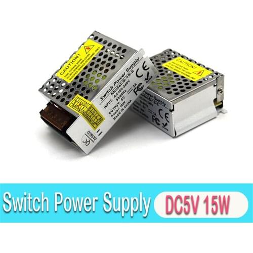 DC5V Power Supply 3A 15W Led Driver Transformers AC100-240V to dc 5V SMPS Power Adapter for USB strip lamp Display Light CCTV