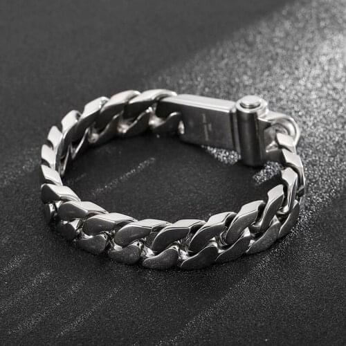 Fashion personality stainless steel trendy mens jewelry punk style titanium steel smooth mens bracelet