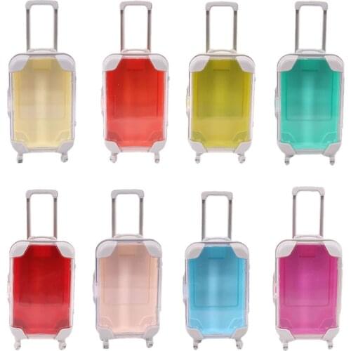 Wholesale Eyelashes Packaging Box Small Luggage Cosmetics Suitcase Luxury Lashes Case Pink Yellow Empty Makeup Eyelash Storage