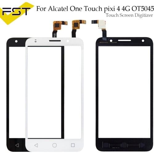 Black/White For Alcatel One Touch pixi 4 4G 5045 OT5045 5045A 5045D Touch Screen Digitizer Sensor Lens Replacement Parts+Tools