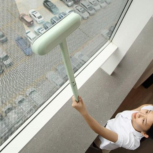 Door Window Screen Net Mesh Cleaner Brush Sofa Car Sheets Dust Brush Telescopic Long Handle Microfiber Cleaning Tool