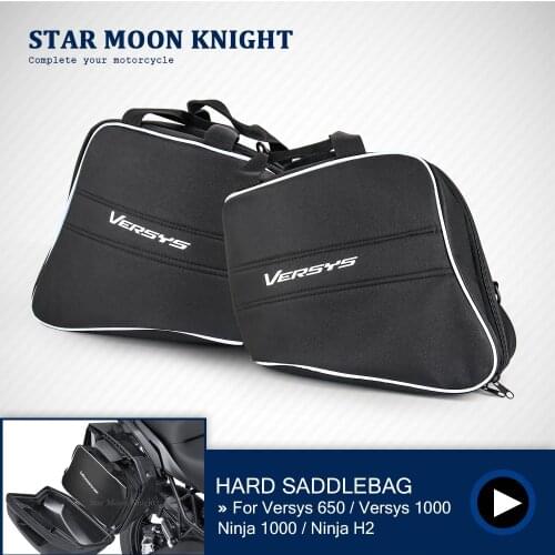 For Kawasaki Ninja H2 1000 Versys 1000 650 For KQR 28L Hard Saddlebag Liner Set Saddle Bags Travel Trunk Bag ​luggage bags