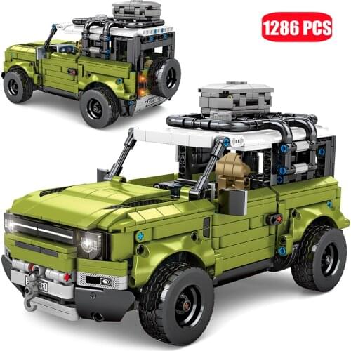 City High-Tech Off-Road Vehicle Defender Model Assemblage Building Blocks Creativity MOC SUV Brick Toys For Boys Birthday Gifts