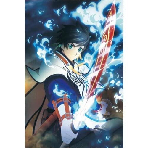 Lot style Choose Anime Playstation Game Tales of Zestiria Sorey Art print Silk poster Home Wall Decor