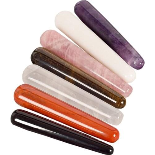 Massage Stick Natural Rose Quartz Face Body Eye Crystal Mineral Stone Massager Health Skin Care Gua Sha Detox Lifting Yoni Wand
