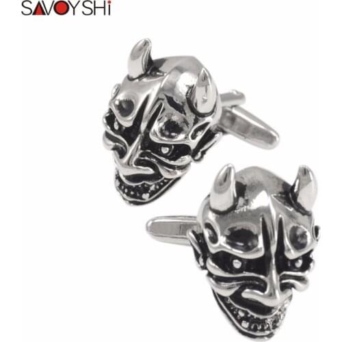 Ancient Ghosts Skeleton Skull Cufflinks for Mens Shirts High Quality Novelty Cufflinks Accessories SAVOYSHI Brand Jewelry