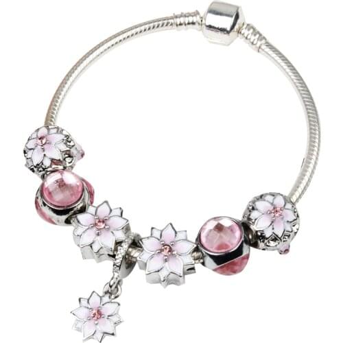 PandoraCharms silver 925 original bracelet Charm Bead Pendant Spacer Clip Charms Rose Gold Fit Bracelets for Women DIY Jewelry