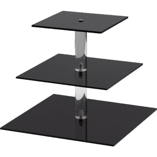 Cupcake Stand, 3-Tier Acrylic Cupcake Display Stand Dessert Tower Pastry Stand for Wedding Birthday Theme Party, Black