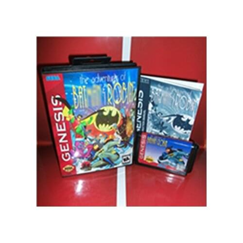 The Adventures of Batmened & Robins - US Cover with box and manual For Sega Megadrive Genesis Video Game Console 16 bit MD card
