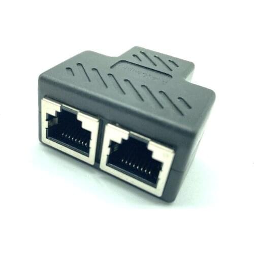 10pcs RJ45 Splitter 1 to 2 RJ45 Splitter Network Adapter Female Network Extender Extension Connector for Laptop Ethernet Cable