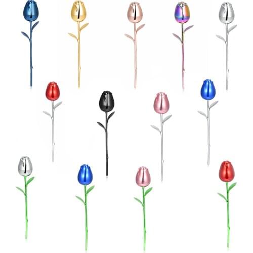 Rose Cremation Urn Stainless Steel Forever Love Keepsake Memorial Urn Jewelry for Ashes with Gift Box Valentines Day Present